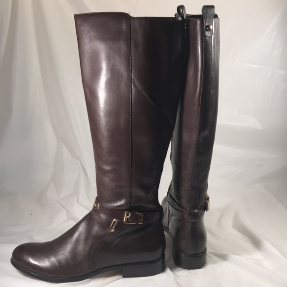 Michael Kors Arley Brown Riding Knee High Equestrian Style Chic Women’s Boots - Picture 6 of 10